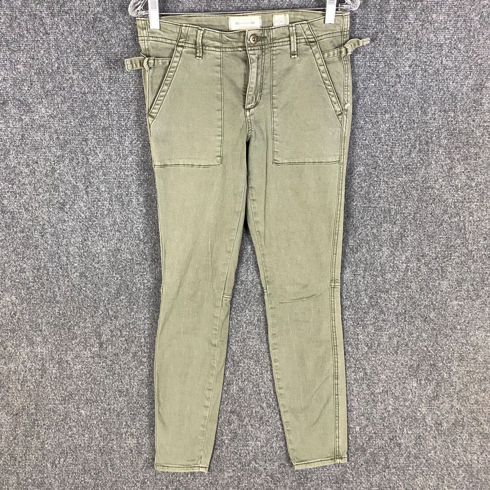 Hei Hei Anthropologie Pants Women's Size 26 Skinny Leg Cotton Blend‎ Green